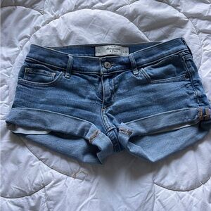 Abercrombie & Fitch Light Blue Low Rise Vintage Denim Jean Shorts
